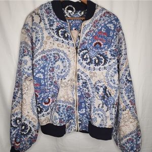 Free people floral bomber jacket